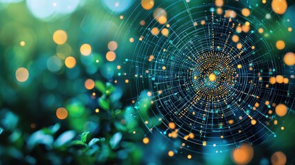 Eco-friendly supply chain innovations nature digital art lush environment up-close sustainability concept