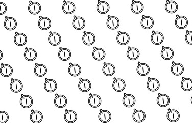 Seamless Pattern cartoon illustration of a compass to show cardinal directions in a flat design.