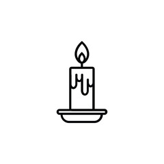 Candle Icon – elegant and warm design symbolizing light, hope, and serenity. Perfect for apps, events, wellness projects, or branding that values calmness, celebration, and inspiration