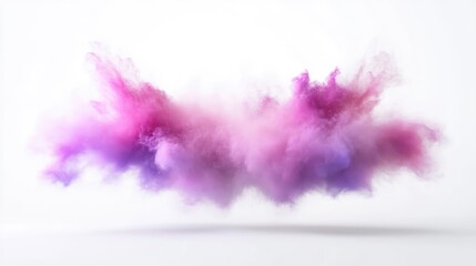 Fototapeta premium Abstract cloud of vibrant pink and purple powder