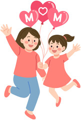 Mother and Daughter Celebrating Mother's Day
