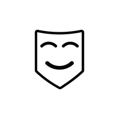 Theater Mask Icon – classic and expressive design symbolizing drama, art, and storytelling. Perfect for apps, events, creative projects, or branding that celebrates culture and performance