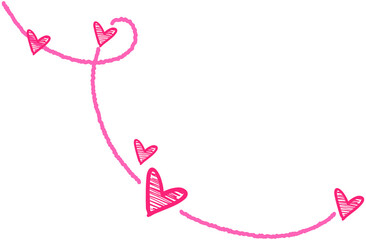 Mother's Day Doodle Heart Line Decoration
