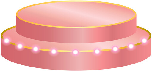 Light Bulb Decoration Pink Product Podium Display