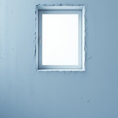 pale blue minimalist background with soft window light on a plaster wall, modern and clean for presentation.