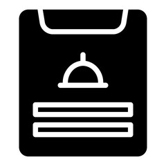 Menu Food Restaurant Glyph Icon