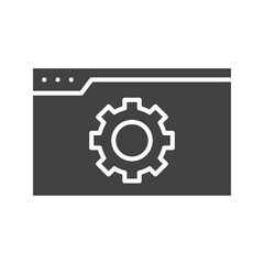 Browser Settings icon vector image. Suitable for mobile apps, web apps and print media.