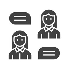 Business Communication icon vector image. Suitable for mobile apps, web apps and print media.