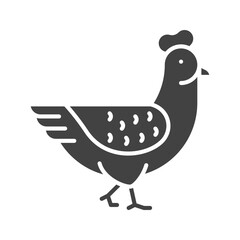 Chicken icon vector image. Suitable for mobile apps, web apps and print media.