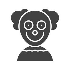 Clown icon vector image. Suitable for mobile apps, web apps and print media.
