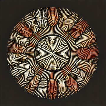 narisui bez circular fingerprint patterns