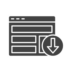 Download Webpage icon vector image. Suitable for mobile apps, web apps and print media.