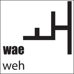 Obraz premium Korean Alphabet Letter 