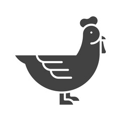 Hen icon vector image. Suitable for mobile apps, web apps and print media.
