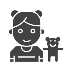 Holding Teddy Bear icon vector image. Suitable for mobile apps, web apps and print media.