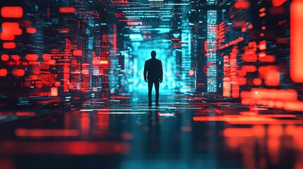 Futuristic digital cityscape immersive gigapixel vr landscape and innovative perspective