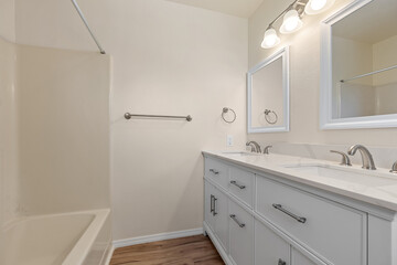 an interior view of a home bathroom 