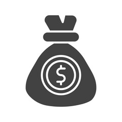 Money Bag icon vector image. Suitable for mobile apps, web apps and print media.