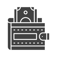 Money from Wallet icon vector image. Suitable for mobile apps, web apps and print media.