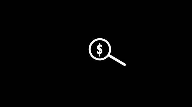 Magnifier with dolar icon, search dollar icon for web site Computer 