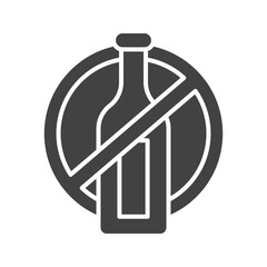 No Drinking icon vector image. Suitable for mobile apps, web apps and print media.