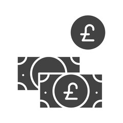 Pound Currency icon vector image. Suitable for mobile apps, web apps and print media.