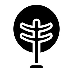 Obraz premium Tree Nature Leaf Glyph Icon