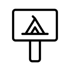 Campground Sign Icon