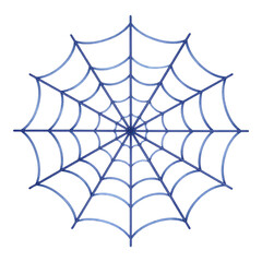 Obraz premium Watercolor Illustration of Spider Web, Isolated on Transparent Background