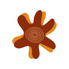 Brown Aesthetic Shape Element