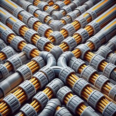 Cross radiant heating and plumbing