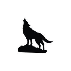 Wolf Silhouette Icon – bold design symbolizing strength, wilderness, and freedom. Perfect for apps & branding
