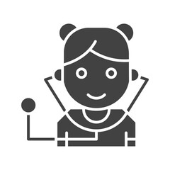 Wearing Stethoscope icon vector image. Suitable for mobile apps, web apps and print media.