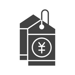 Yen Tag icon vector image. Suitable for mobile apps, web apps and print media.