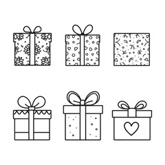 creative gift box design line art for wrapping ideas