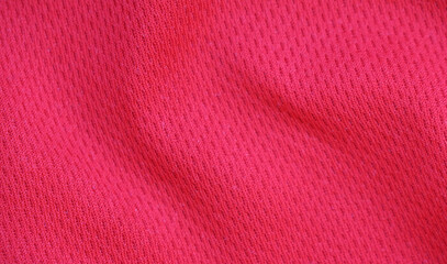 Red football, basketball, volleyball, hockey, rugby, lacrosse and handball jersey clothing fabric texture sports wear background