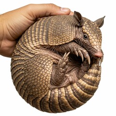 Obraz premium Wild Armadillo Displaying Unique Armor in Close Up View