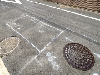 下水道の工事現場　東京都