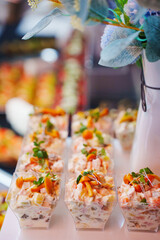 Colorful dessert cups with fresh fruit and cream for a vibrant gathering