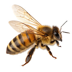 A bee isolated on a transparent background
