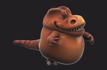 Fun 3D cartoon dino talking © Julien Tromeur