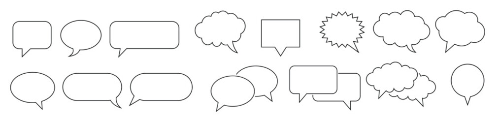 Blank chat bubbles. Suitable for design elements of infographic © Noor