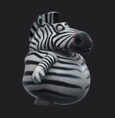 Fun 3D cartoon zebra talking