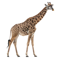 Fototapeta premium A giraffe isolated on a transparent background