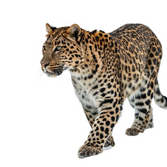 Fototapeta premium A leopard isolated on a transparent background