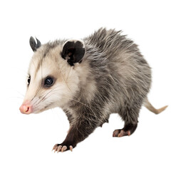 A opossum isolated on a transparent background