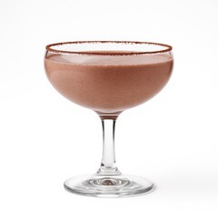 Brandy Alexander cocktail isolated on white background
