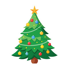 Fototapeta premium Christmas Tree Vector Illustration