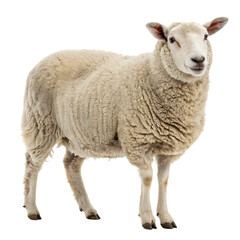 Fototapeta premium A sheep isolated on a transparent background