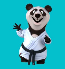 Fun 3d cartoon panda waving © Julien Tromeur